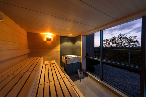 Hotelfotografie Innenarchitektur Hof Sauna